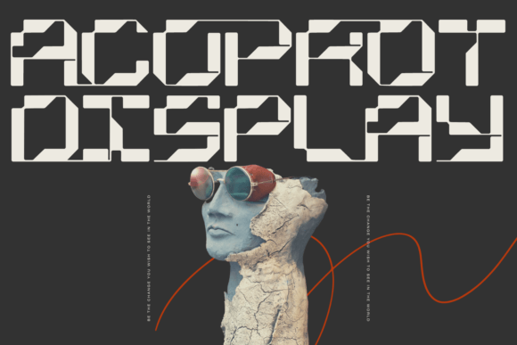 Acoprot Display Typeface: Glitch Aesthetic for Modern Brand Identity