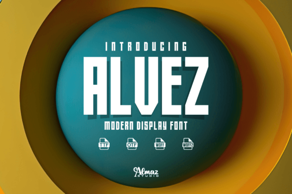 Alvez Typeface: A Contemporary Display Font for Sophisticated Branding