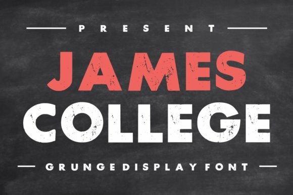 James College: Vintage Grunge Display Font for Bold Branding