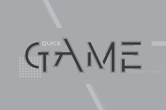 Quick Game Typeface for Futuristic Shop Branding