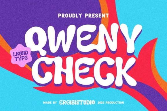 Qweny Check: The Liquid-Shaped Display Font for Vintage Branding