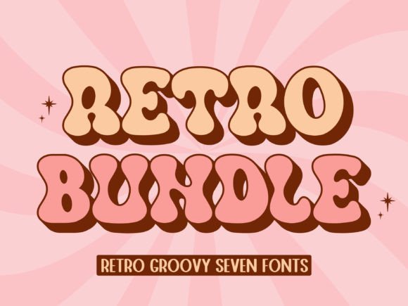 Retro Bundle: A Groovy Display Font for Vintage Branding