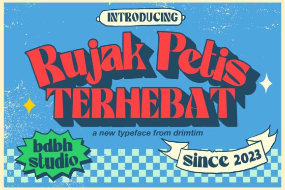 Rujak Petis: A Playful Display Font for Digital Branding